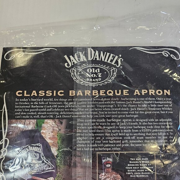 New Jack Daniels Old Number 7 Tennessee Whiskey BBQ Cooking Apron NOS 2007 - Picture 5 of 8